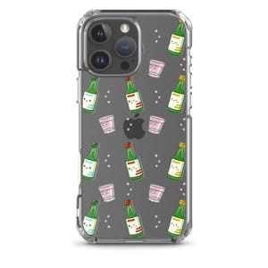 Cute Korean Drink Soju Bottles and Shot Glasses Clear Case for iPhone®