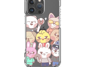 Cute Cartoon SKZOO Korean Kpop Group Stray Kids Clear Case for iPhone®