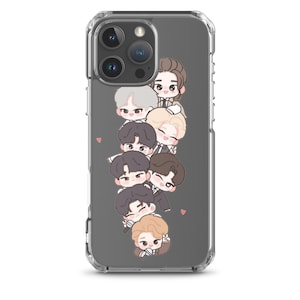 Estuche transparente con dibujos animados de Stray Kids para iPhone®