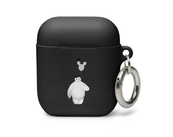 Cute Disneyland Baymax with Mickey Ears and Mickey Balloon Rubber Case for AirPods®
