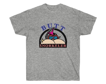 Hilarious Butt Snorkeler T-Shirt - Unique Design for Men - Funny Conversation Starter Tee - High-Quality Craftsmanship