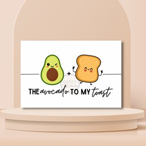 Druckvorlage Avocado Toast Valentine [Digitaler Download]