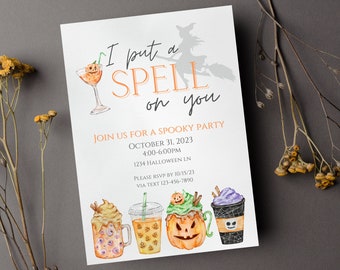 I Put a Spell on You - Halloween Party Digital Download Invite [Editable]