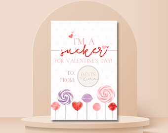 Printable Sucker Valentine’s Card [Digital Download]
