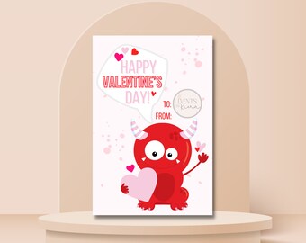 Printable Monster Valentine’s Card [Digital Download]