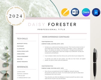 Google Docs Resume Professional Resume Google  Docs Resume Template for Word & Pages Clean CV Template , Resume and Cover Letter Template