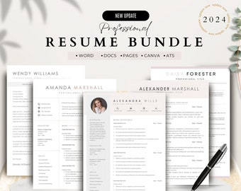 ATS Resume Google  Docs Resume Template for Word & Pages Clean CV Template , Resume and Cover Letter Template,resume template modern