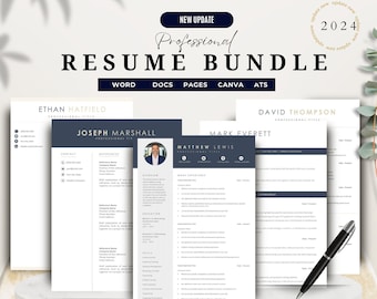 Google Docs  Resume ATS Template for Word & Pages Resume Clean CV Template , Resume and Cover Letter Template,resume template modern