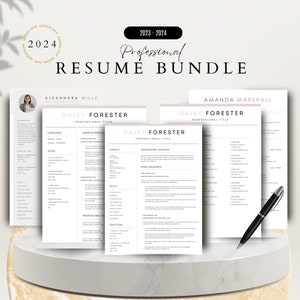 Plantilla de currículum profesional para Google Docs, Word y Pages Plantilla de CV limpia, plantilla de currículum y carta de presentación