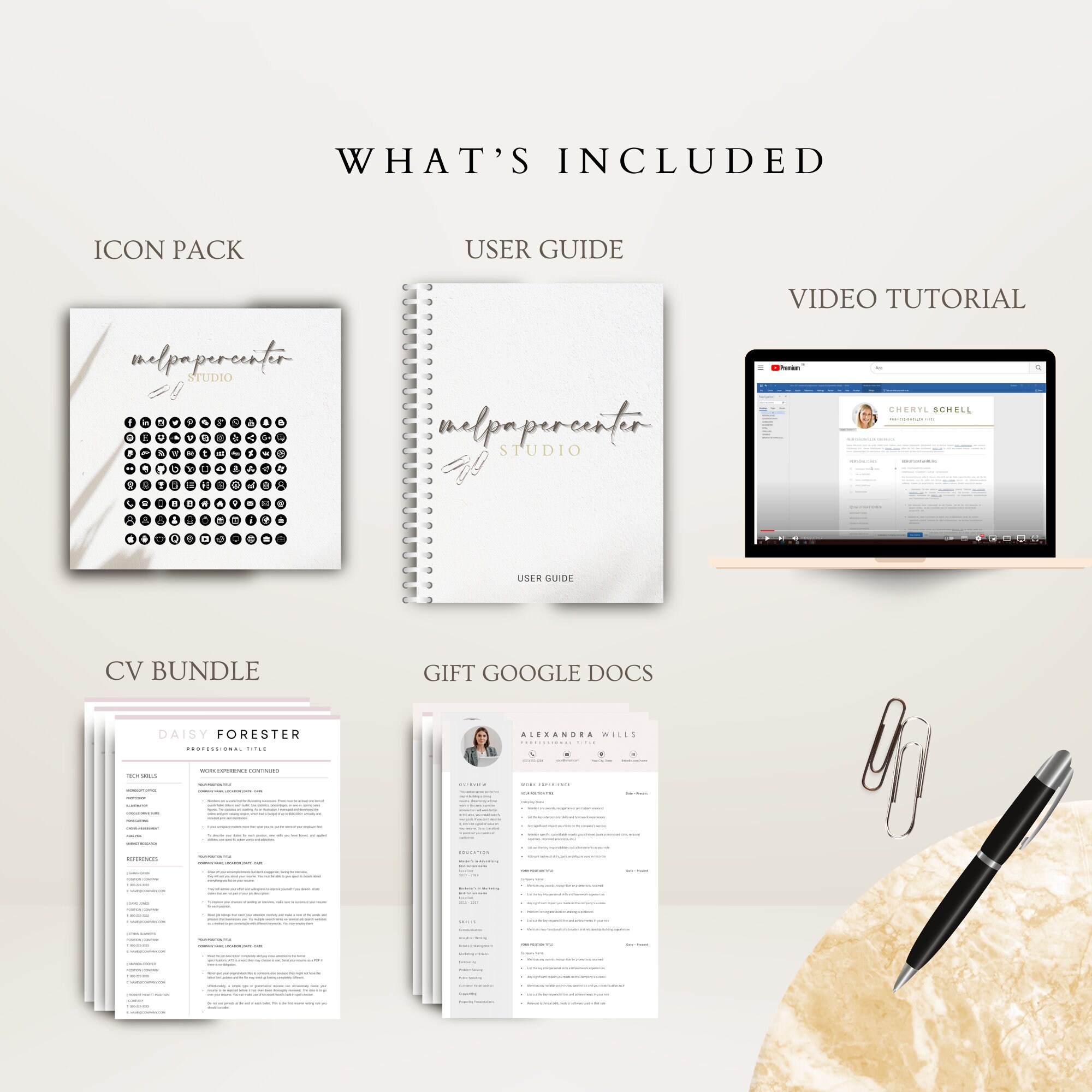 Professional Resume Template for Google Docs , Word & Pages Clean CV ...