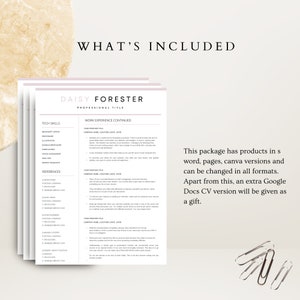 Professional Resume Template for Google Docs , Word & Pages Clean CV Template , Resume and Cover Letter Template image 5
