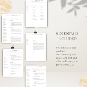 Professional Resume Template for Google Docs , Word & Pages Clean CV Template , Resume and Cover Letter Template image 3