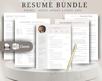 ATS Resume Google  Docs Resume Template for Word & Pages Clean CV Template , Resume and Cover Letter Template,resume template modern