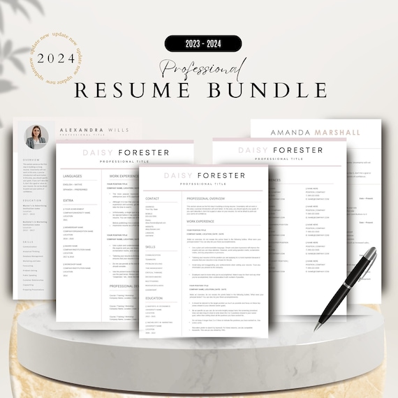 Professional Resume Template for Google Docs , Word & Pages Clean CV Template , Resume and Cover Letter Template