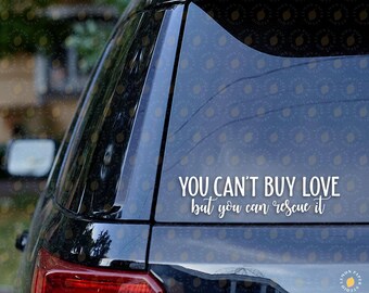 Rescue Dog Decal: Customizable Car Window Sticker