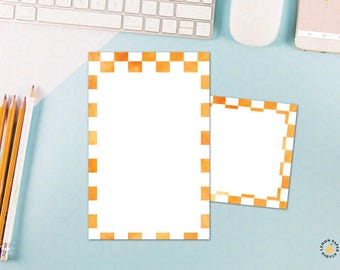 UT Volunteers Notepad | Orange Checkered Stationery Gift