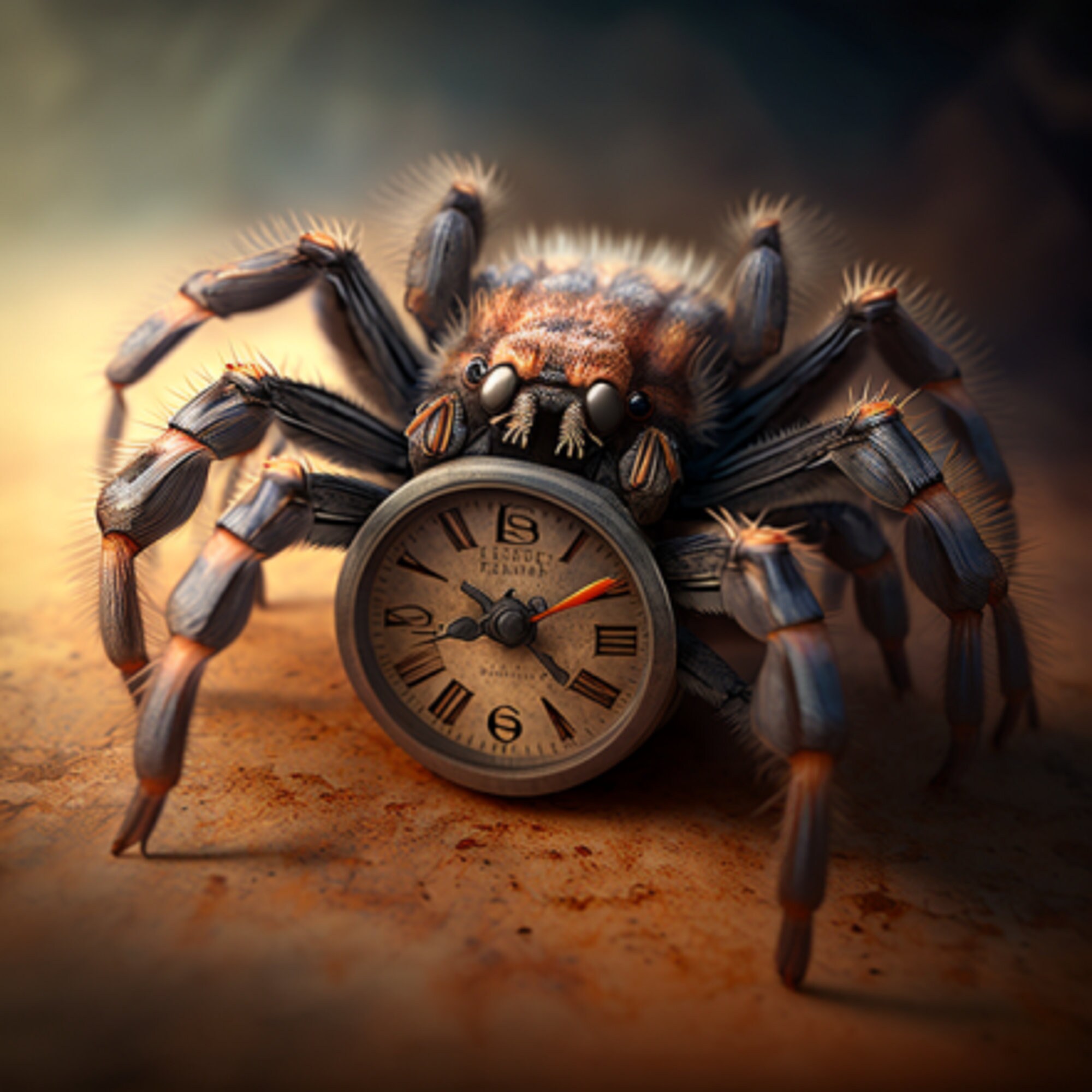 SPIDER CLOCK TIME Digital Printable Etsy