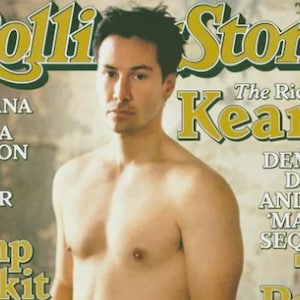 May include: Rolling Stone magazine cover featuring Keanu Reeves. The cover includes the text "The Riddle of Keanu" and mentions "Demons, Drugs and the 'Matrix' Sequels." Other names listed are Santana, Jessica Simpson, James Taylor, and Limp Bizkit.