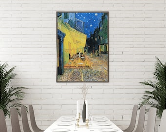 Printable Vincent Van Gogh's Café Terrace at Night (1888) | Vintage Wall Art | Digital Download | Printable Wall Art | Famous Painting