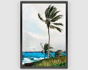 Palma stampabile, Nassau (1898) di Winslow Homer / Vintage Wall Art / Download digitale / Printable Wall Art / Opere d'arte originali