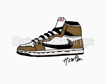 travis scott jordan 1 drawing