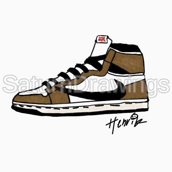 travis scott jordan 1 painting