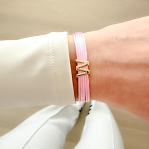 Personalized Initial Cord Bracelet: Handmade Friendship Jewelry
