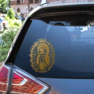 Virgencita de Guadalupe Vinyl Decal – Religious Car Sticker – Custom Faith– Weatherproof - for Window