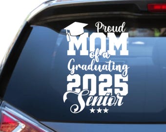 Graduation Decal Vinyl, sticker, custom name, congrats, class 2025, gift for student