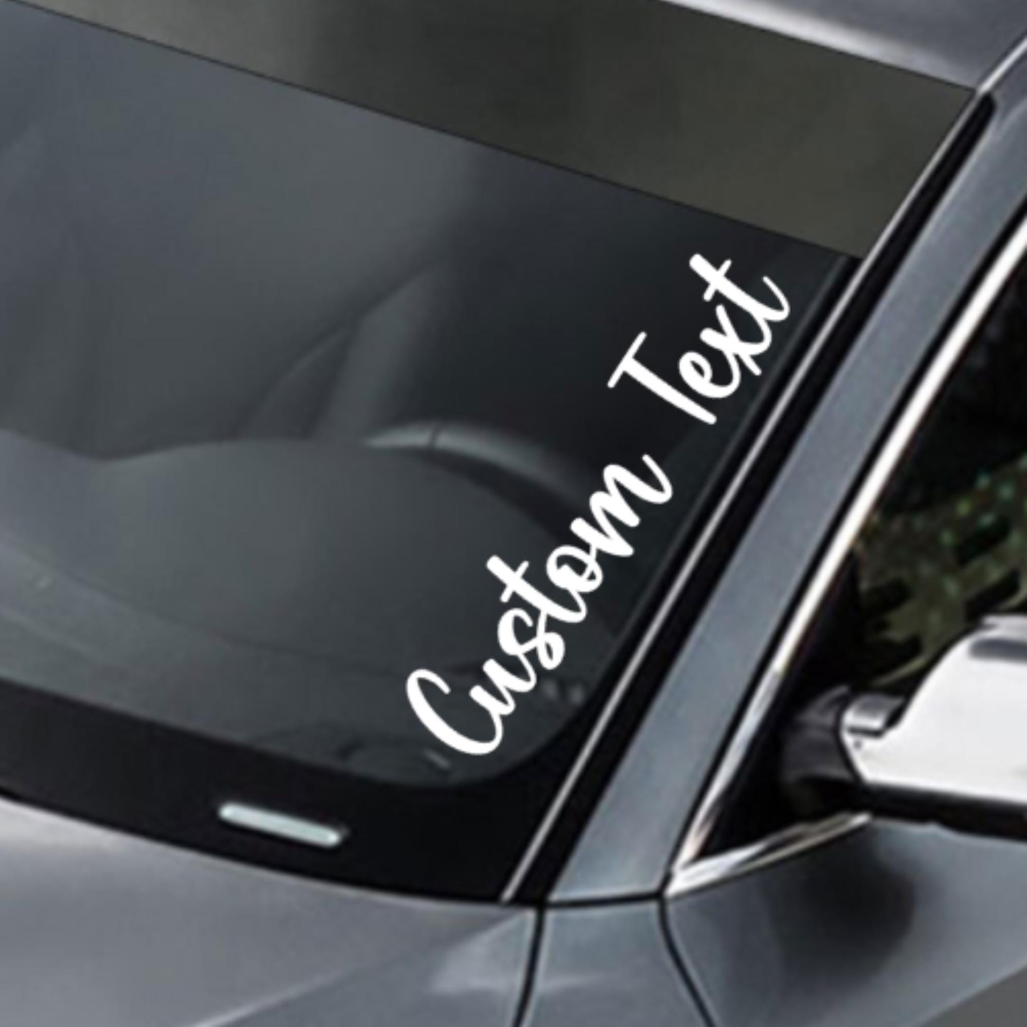 Handwrite On Car Window Custom Text Windshield of Car, Vertical Vinyl Decal for Window ...