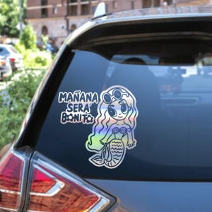 Mermaid Bichota Sticker for Car, Mañana sera bonito Vinyl decal, for window car, karol g, hood car