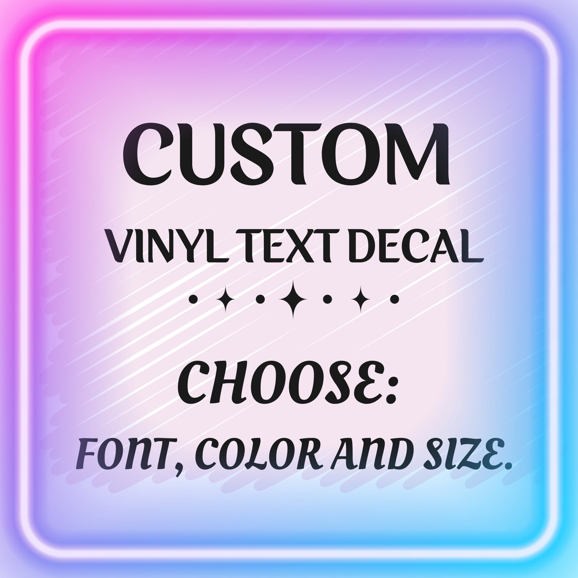 Personalized Vinyl Text Decal – Custom Lettering Sticker for Any ...