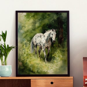 Appaloosa horse art print Horse gift for her Physical horse art print Horse wall art gift Giclee horse art decor