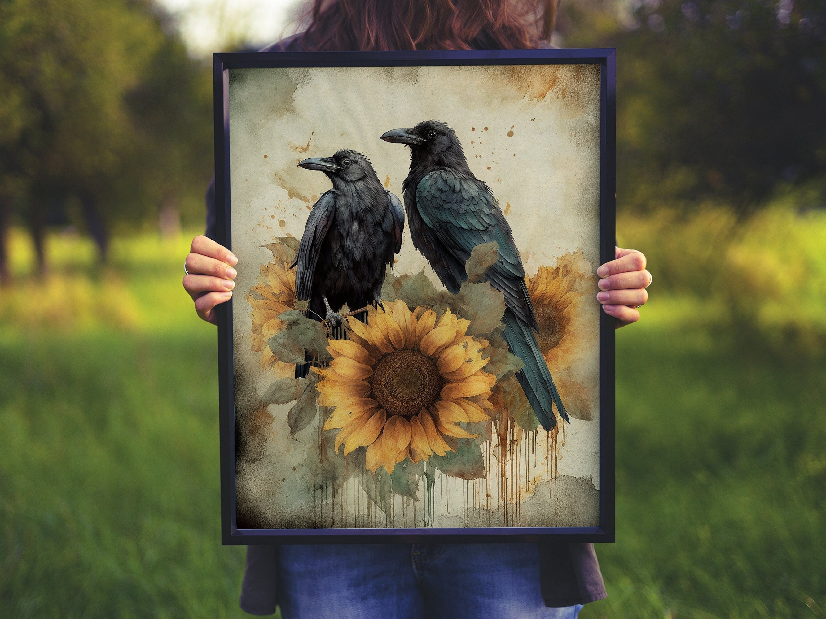 INKJET PRINTED CROW PANTS 