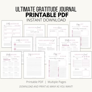 Diario de Gratitud Digital, Diario de Atención Plena, Diario de Autocuidado, 24 páginas