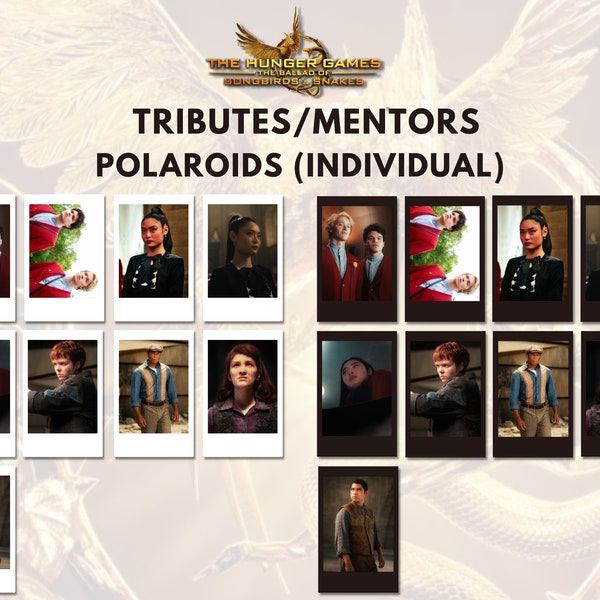 The Hunger Games The Ballad of Songbirds & Snakes TRIBUTES/MENTORS Mini Picture Prints (INDIVIDUAL)