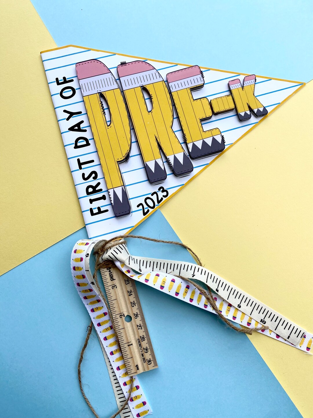 thumbnail image 2 of First Day Of 1st School Pennant Flag, Back To School Printable Sign 2 of 13