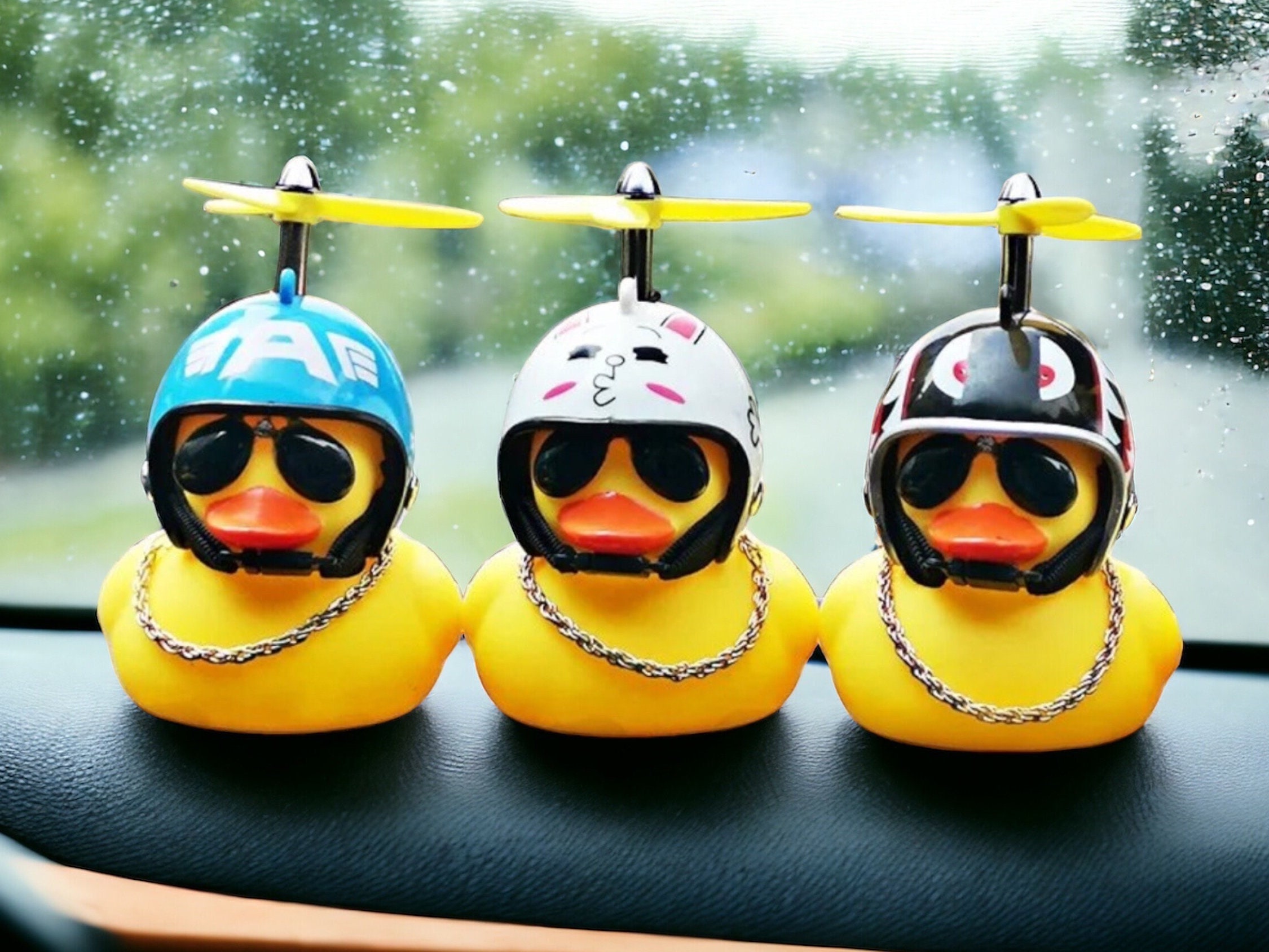 Rubber Duck Toy Car Ornaments Yellow Duck Car Dashboard Decorations