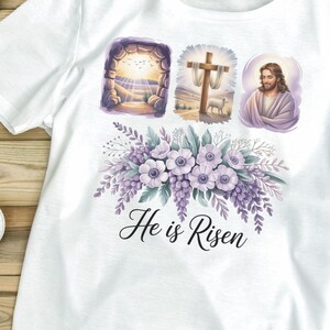 He Is Risen PNG, Brush Stroke Jesus Easter Sublimation Design (Digital Download)