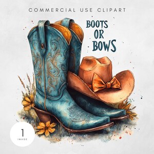 Boots Or Bows Gender Reveal PNG, Retro Cowgirl Cowboy Shower Reveal Party PNG, Western Sublimation Watercolor Rustic Rodeo Country Design