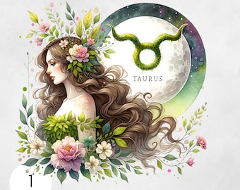 Taurus Zodiac PNG  Astrology Clipart  Taurus Sublimation Design Horoscope Taurus PNG Taurus Zodiac Art Digital Download Zodiac Sign Graphic