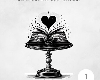 Book Sketch PNG, Digital Download Clipart, Hand-Drawn Art Style Design Sublimation Graphics for Creative Projects Download Gift for Readers