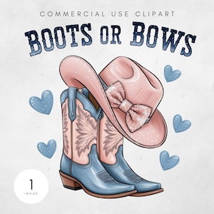 Boots Or Bows Gender Reveal PNG, Retro Cowgirl Cowboy Shower Reveal Party PNG, Western Sublimation, Rodeo Country Design