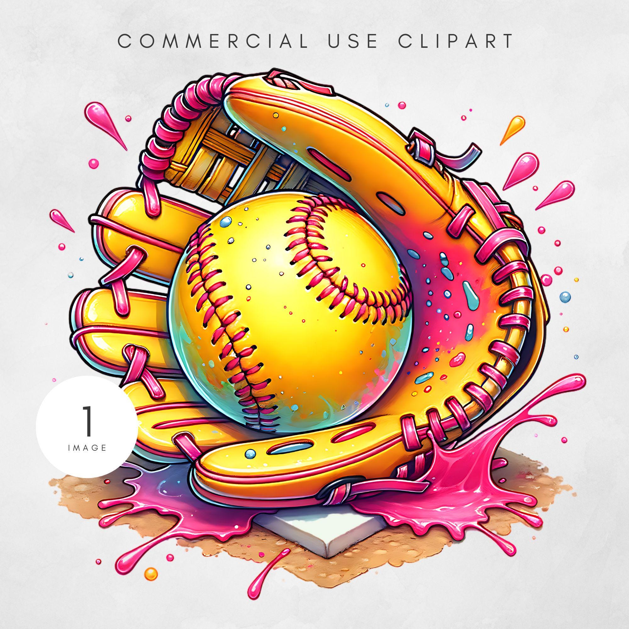 Neon Pink Softball Drip PNG Design Home Plate Bright Pink Glitter ...