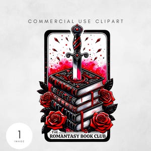 Romantasy Book club png, Tarot Card Books png, bookish png, fantasy book tarot, reading png, romance book png, Book Lover Sublimation Design