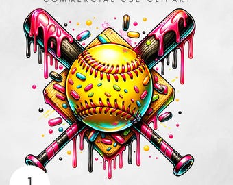 Softball Home plate Ice Cream Drip PNG Softball Sports Team Digital File Softball Mom Sublimation for T-Shirts Digital Download for Crafts