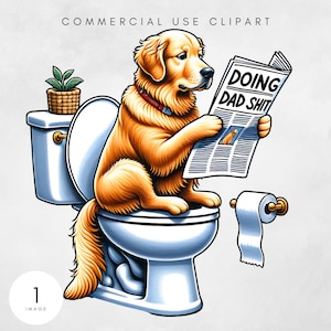 Grappige hondentoilet PNG Doen Dad Shit PNG Funny Father's Day sublimatie ontwerp Dad Joke T-shirt clipart digitale download hond kunst voor geschenken