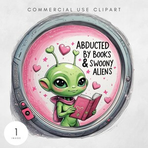 Alien Book PNG Unique science-fiction Clipart art numérique pour les amateurs de lecture PNG créatifs Designs Booktok Bookstagram fichier de sublimation d'autocollants numériques