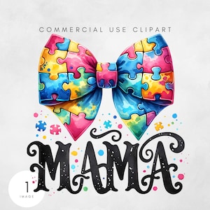 Coquette Austim Bow Mama Png Autism Mom Png  Autism Awareness Png Autism Ribbon Png Sublimation Design Pastel Autism Shirt Digital Design