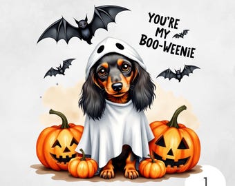 Happy Halloweenie Dachshund Png Dog Mom Gift Dachshund Lover Halloween Gift Wiener Png Sausage Dog Png Doxie Halloween Pumpkin Sublimation